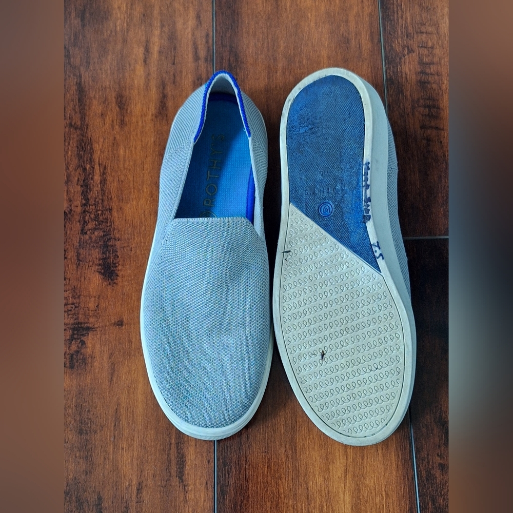 Rothy’s The Original Slip-On Sneaker Gray Knit Women’s Size 7.5 Casual Comfort - Picture 7 of 8
